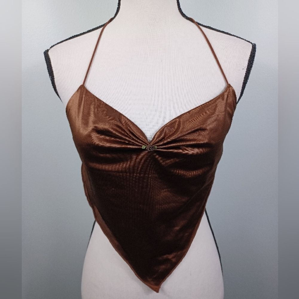 Cider Brown Halter Top